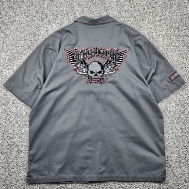 할리데이비슨 바이커 하프 반팔 셔츠 ( 2XL ) / 11821
