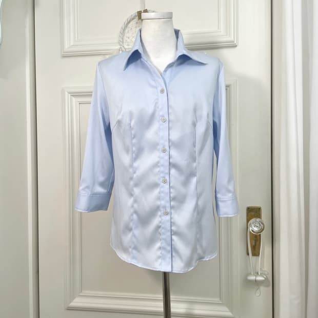 sky blue spring basic shirt(size-9)