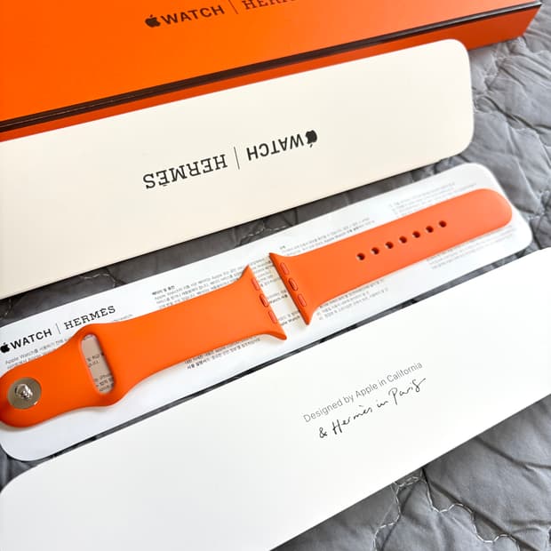 애플워치 에르메스 오랑쥬 스포츠 스트랩 새제품