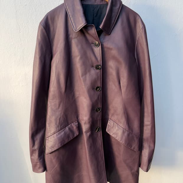 정품) 질샌더 여성 리버시블 양면 가죽자켓 40 (55-66)