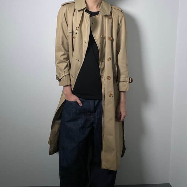Burberrys 버버리 빈티지 베이지 더블 트렌치 코트 