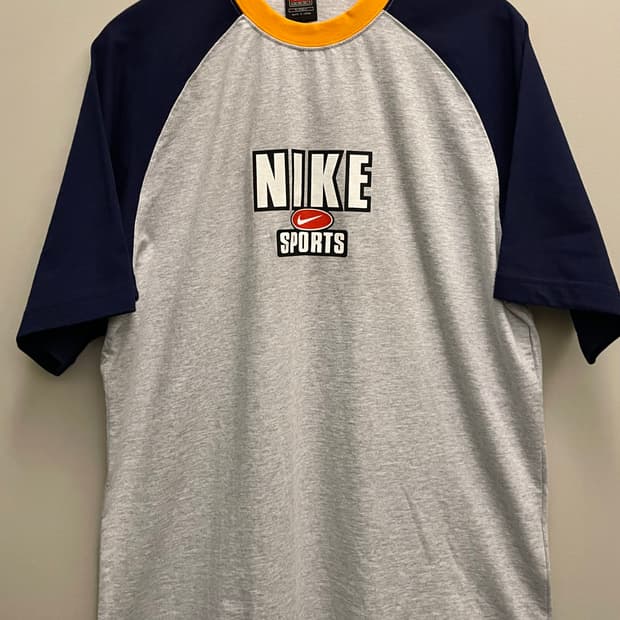 (L~XL)00s 나이키 스포츠 레글런 빈티지 반팔티셔츠
