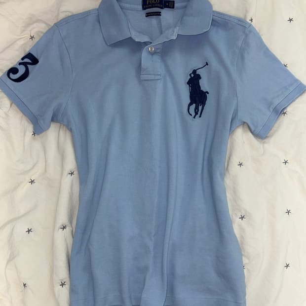 남녀공용) 폴로랄프로렌 빅포니 숫자패치 카라 반팔 티
