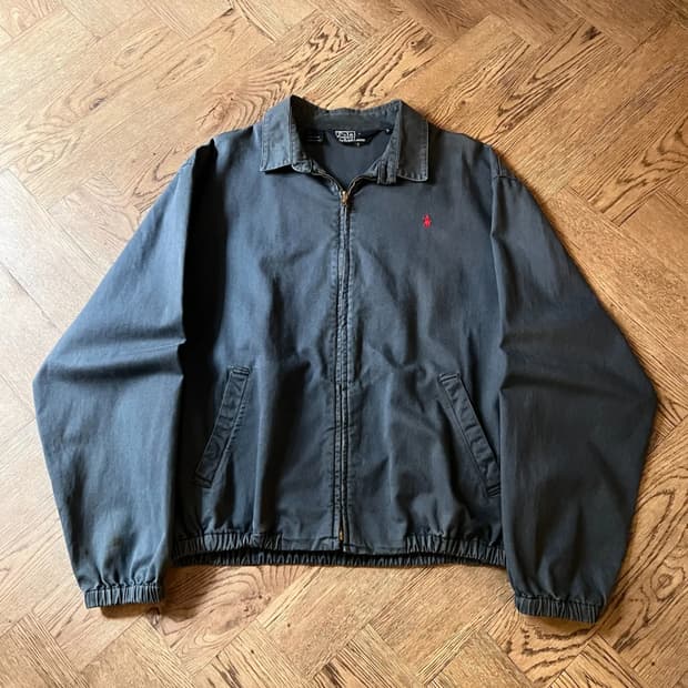 [L]90's 폴로 랄프로렌 워시드 패트롤 블루 베이포트 자켓