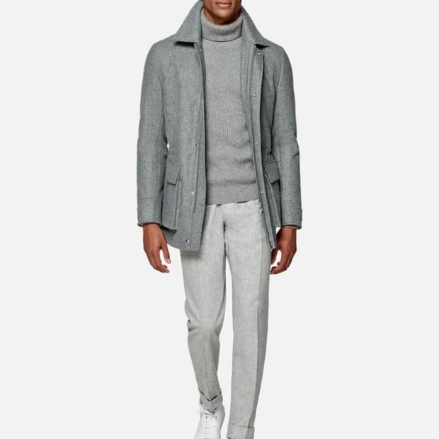 SUITSUPPLY 남성 코트 회색