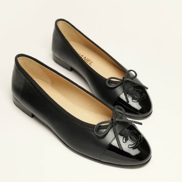 샤넬 발레리나 플랫슈즈 블랙