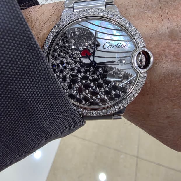 까르띠에 발롱블루 스틸 다이아 시계 정품