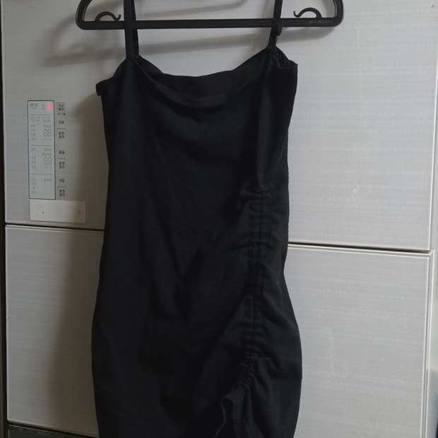 7천원급처! 블랙 셔링 니트 나시 원피스