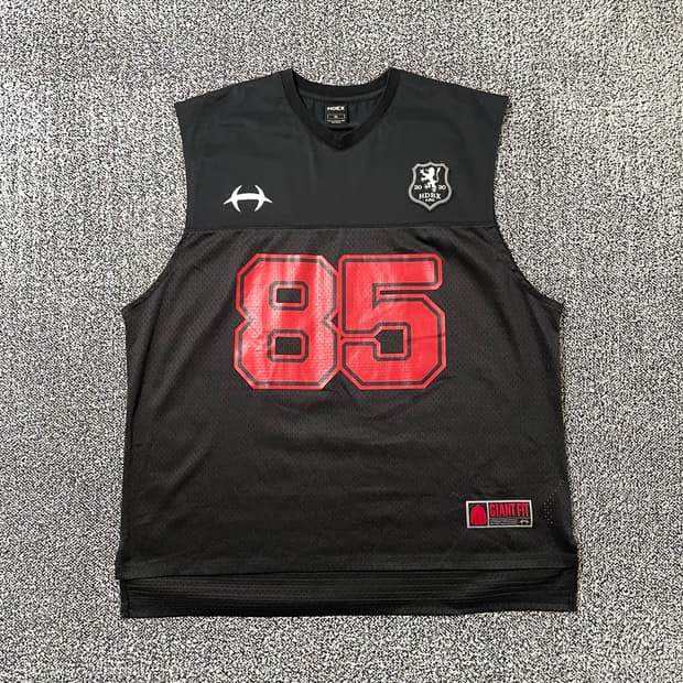 빈티지9. HDEX 리그 85 베이스볼 농구티 슬리브리스 운동 나시 블랙