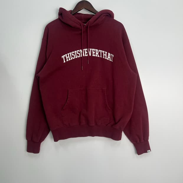 thisisneverthat 버건디 후드티