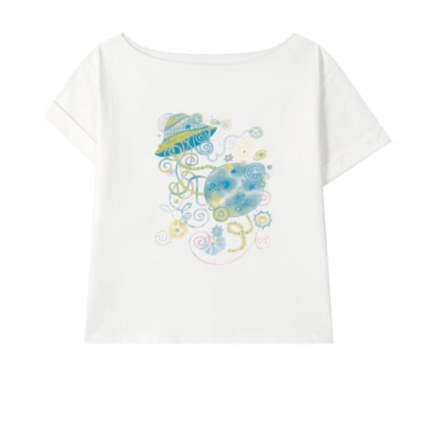 어스지구 FRONT BACK JELLYFISH TEE (WHITE) 