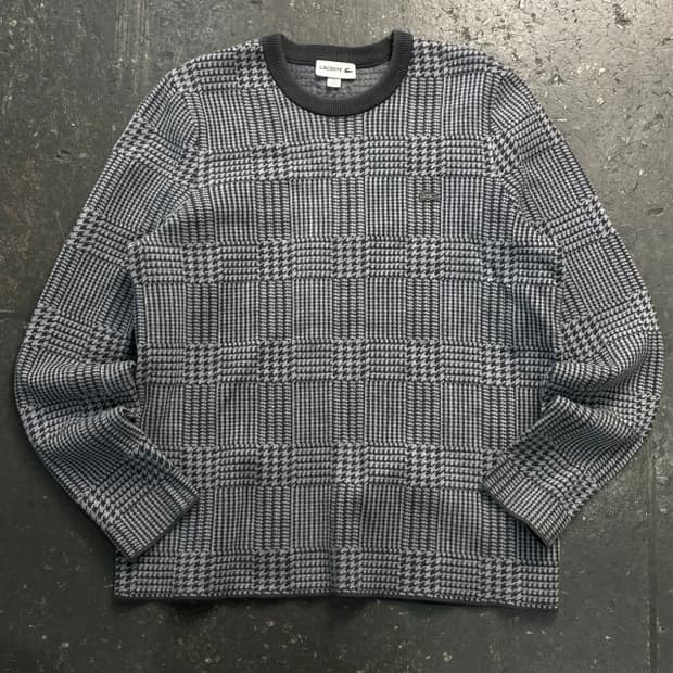 95-100 라코스테 체크 니트 