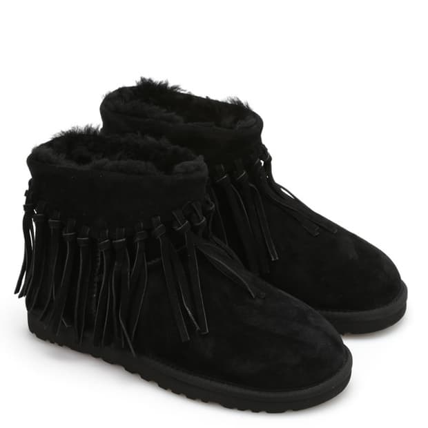 빈티지 ugg 어그 프린지 240 블랙