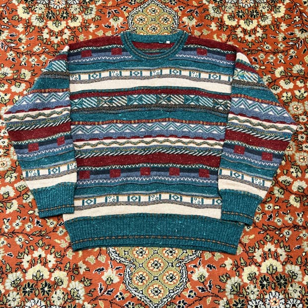 [M] 이태리 패턴 알파카 울 니트