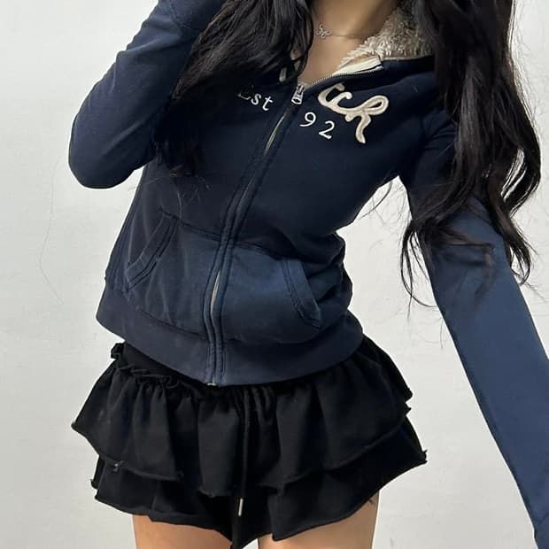 아베크롬비 y2k 울프죠 대대장 후드집업 희귀져지(S)