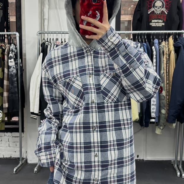 칼하트 체크패턴 셔츠자켓