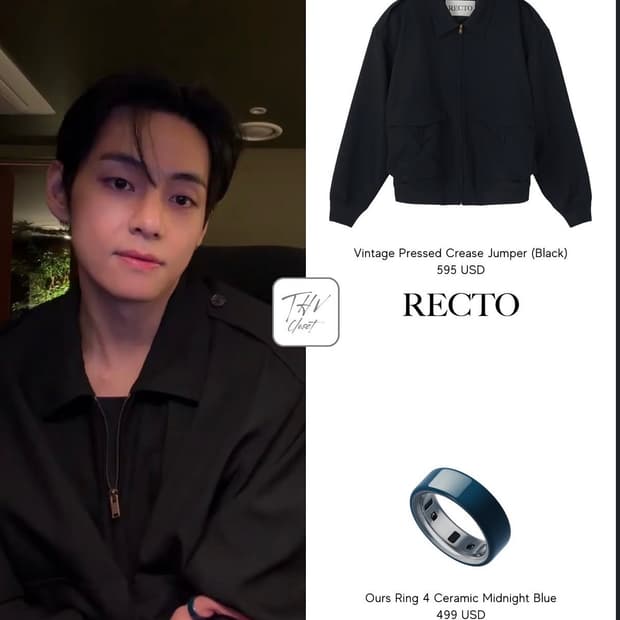 렉토 빈티지 프레스드 크리즈 점퍼 블랙 색상