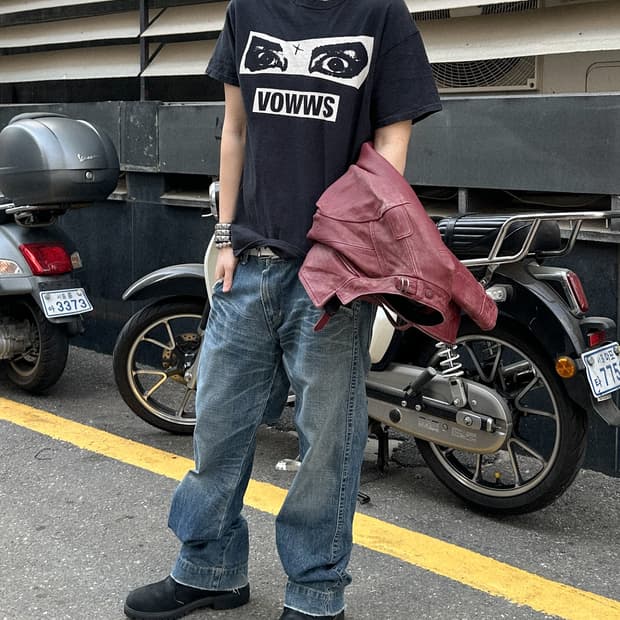 리바이스 워시드 데님 팬츠