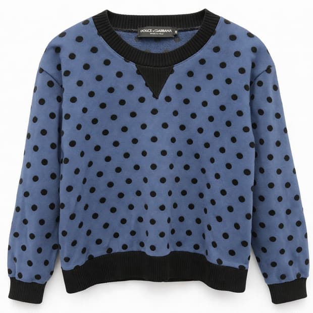 돌체앤가바나 블루 도트 스웻셔츠 46