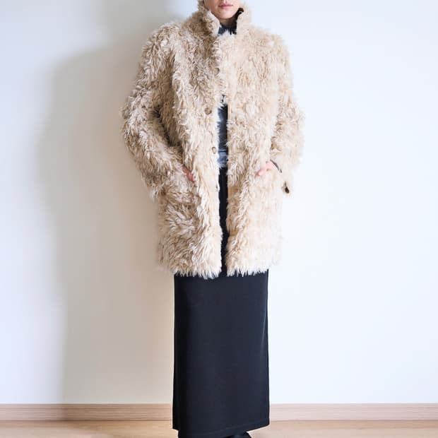LFM, Layered Shearling Jacket / Beige 