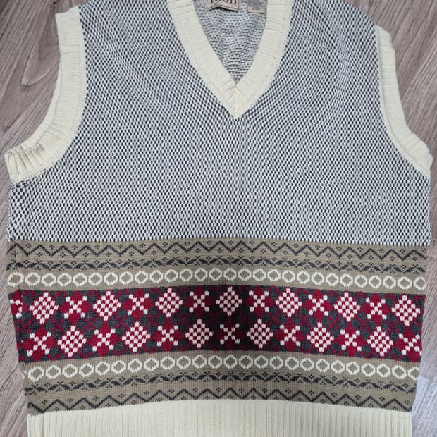 90s izod 크리켓 베스트 니트