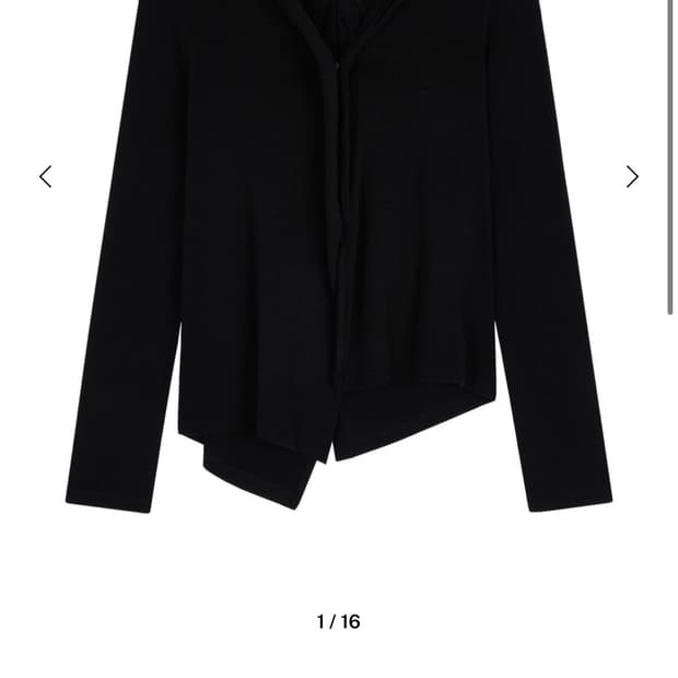 리포스 TWISTED CARDIGAN (BLACK)