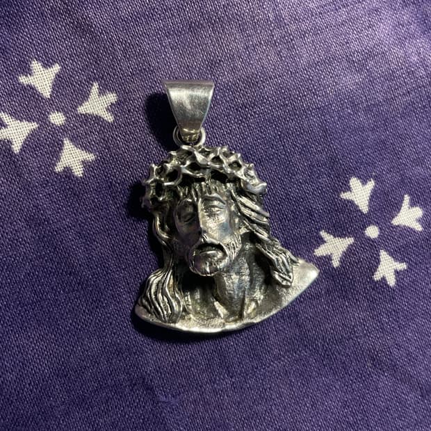 Vintage 925 Silver Jesus Pendant