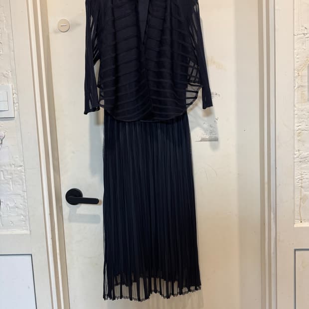 플리츠 롱원피스