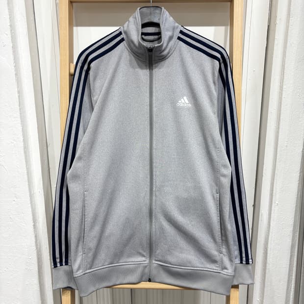 아디다스 그레이+네이비 져지 트랙탑