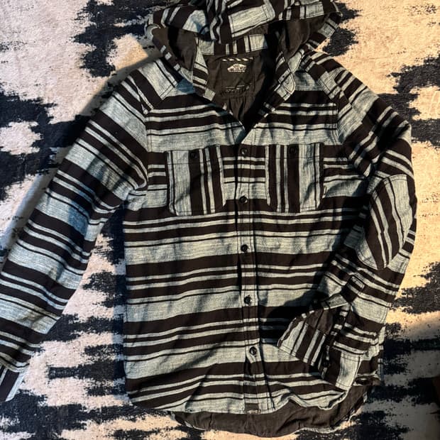 Vans 반스 스트라이프 셔츠 후드 