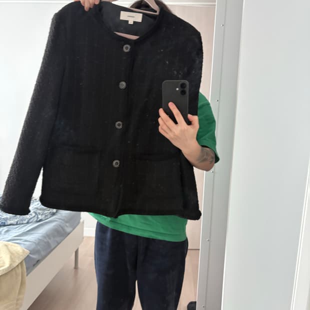 black tweed jacket- Classic Minimal Fit 