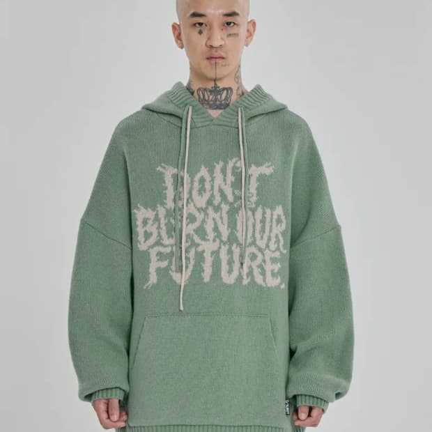 아조바이아조 니트 후디 민트