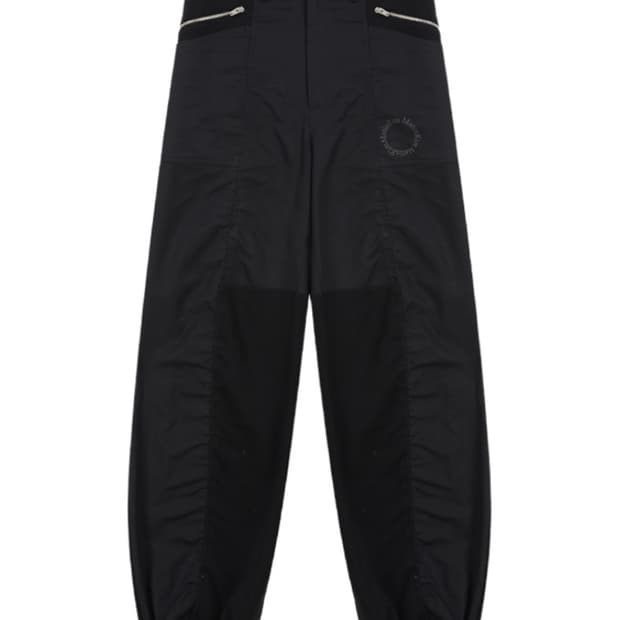 마뗑킴 테리 믹스드 나일론 팬츠 블랙