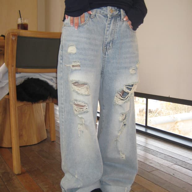 아워캐비넷 fight damage pants s size