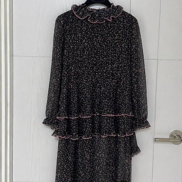 샌디리앙 쉬폰 프릴원피스 55 정품 