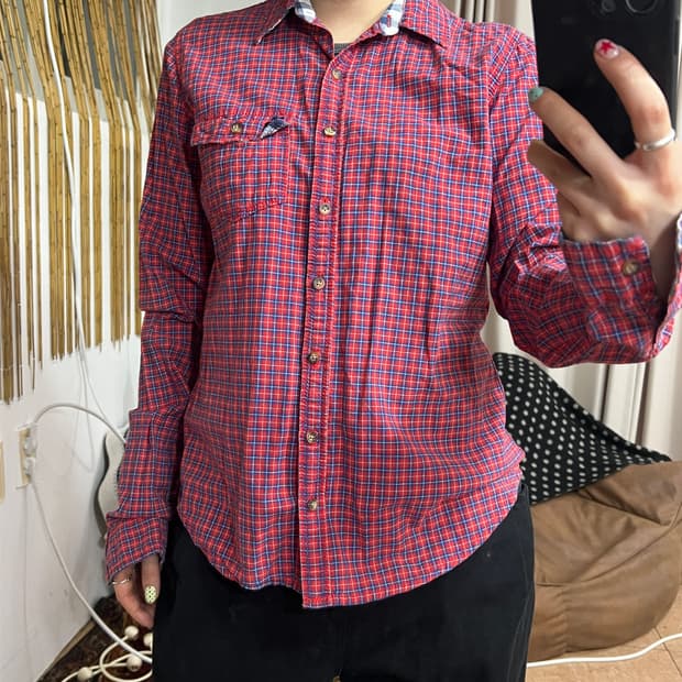 아베크롬비 여성 체크 셔츠