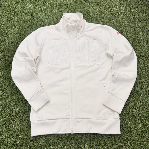 일본판)카파 이탈리아 자수로고 화이트 트랙탑 투웨이 져지(L)