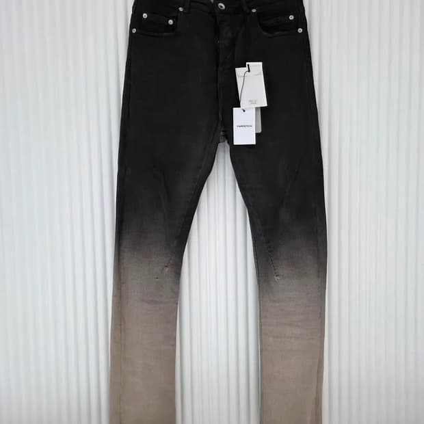 릭 오웬스 DRKSHDW 블랙 & 오프화이트 룩소르 진