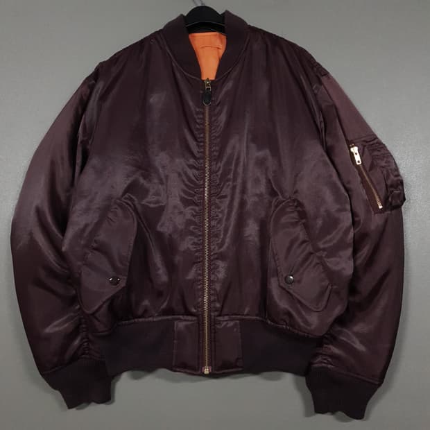 00s MACHOPE 맥호프 MA-1 플라이트 자켓 점퍼 버건디 희귀 L