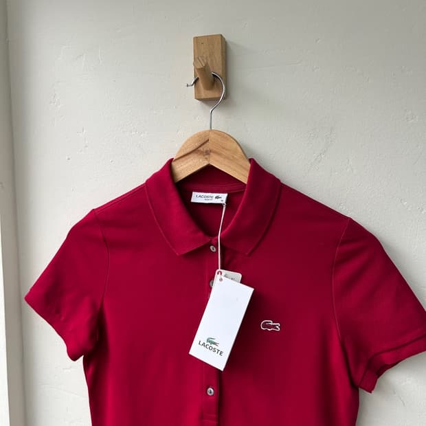 16756 - 라코스테 버건디 반팔 카라티