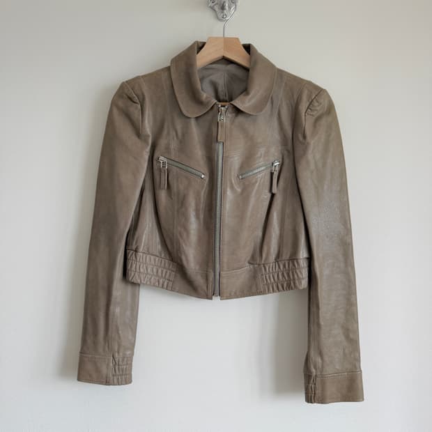 Pre owned 레더 자켓