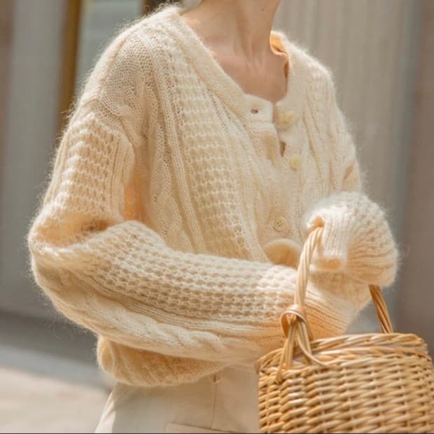 르니나 수지착장 울,앙고라 가디건 Free _ 여성