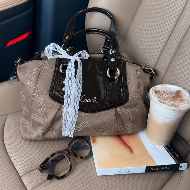 S급 Coach Ashley Dotted Op Art Satchel