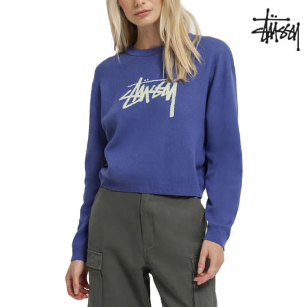 스투시 크롭 니트