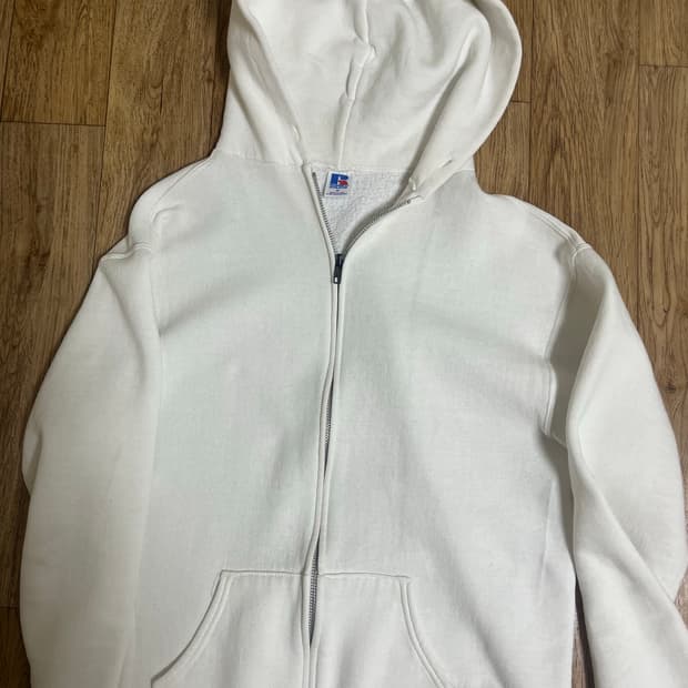 러셀 아틀레틱 후드집업 화이트 m