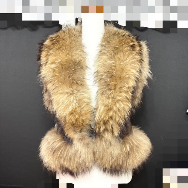 천연 라쿤퍼 트리밍 조끼/베스트 55