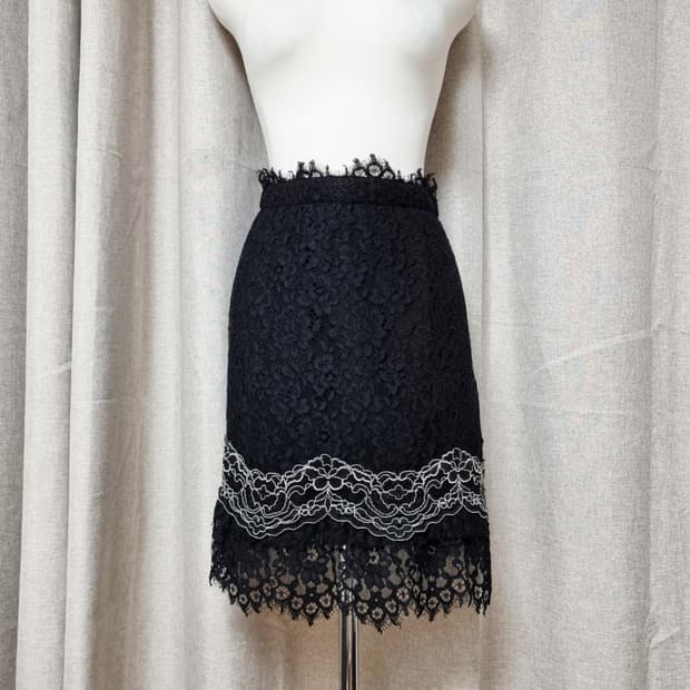 산드로 Sandro 스커트 레이스 밴딩 치마 (표기2/4455) 상태양호