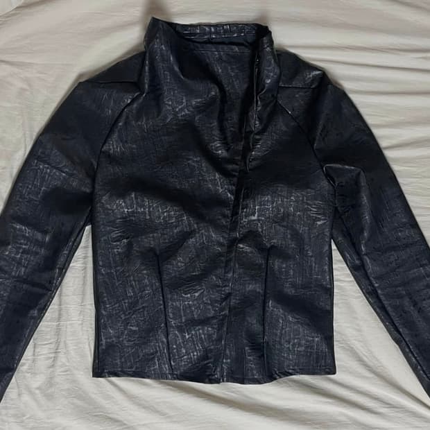 bias 사선 지퍼 집업 자켓