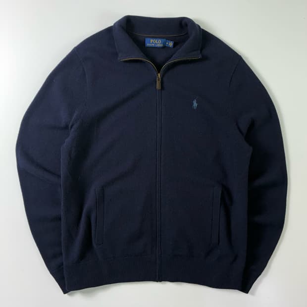 Polo  폴로 랄프로렌 신형 자수 네이비 니트집업 