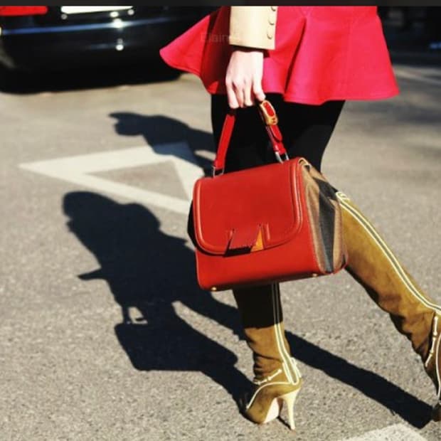 Fendi(펜디) 브라운 레더 트리밍 실바나 토트백